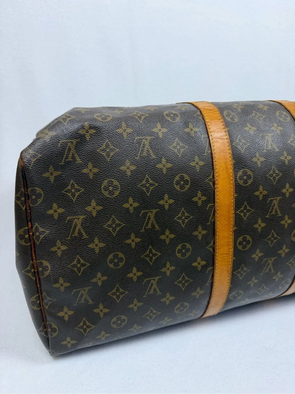 Vintage Louis Vuitton Keepall 55 Monogram Canvas Travel Duffle Bag 2001